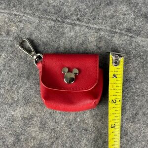 Disney Mickey Mouse Ear Pod Vegan Leather Case Coin Holder Tiny Pocket Purse Key